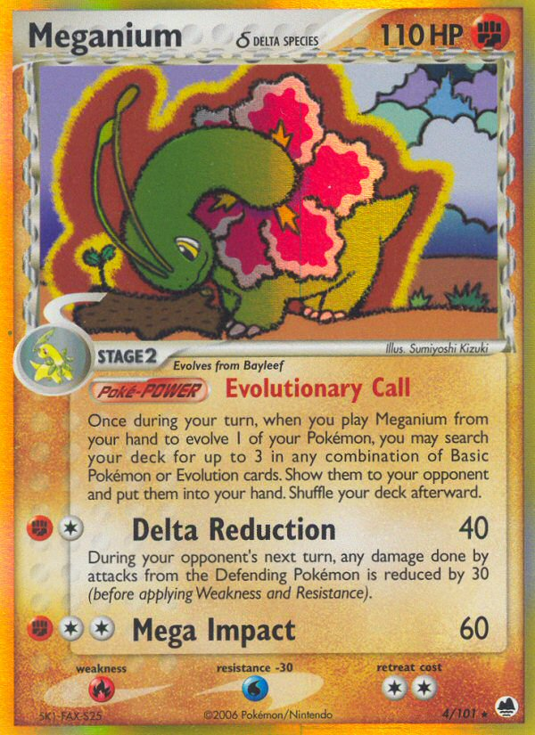 Meganium (4/101) (Delta Species) [EX: Dragon Frontiers] | Eastridge Sports Cards & Games