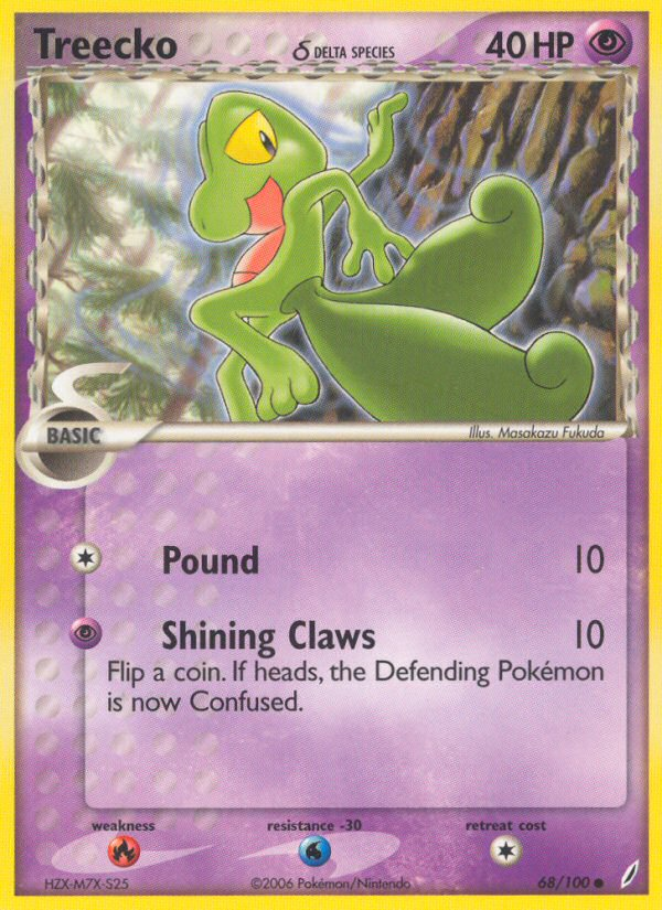 Treecko (68/100) (Delta Species) [EX: Crystal Guardians] | Eastridge Sports Cards & Games