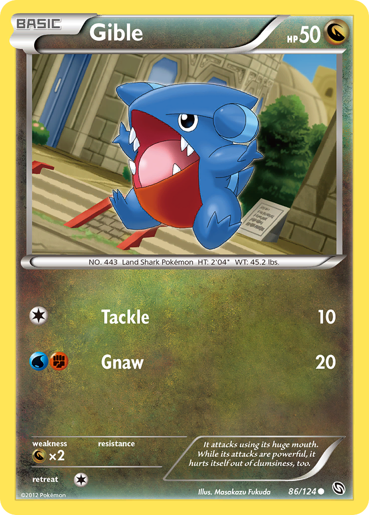 Gible (86/124) [Black & White: Dragons Exalted] | Eastridge Sports Cards & Games