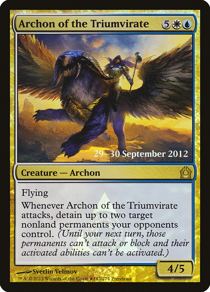 Archon of the Triumvirate [Return to Ravnica Prerelease Promos] | Eastridge Sports Cards & Games