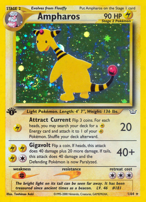 Ampharos (1/64) [Neo Revelation 1st Edition] | Eastridge Sports Cards & Games