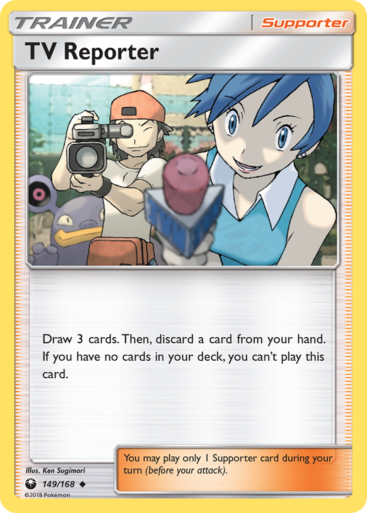 TV Reporter (149/168) [Sun & Moon: Celestial Storm] | Eastridge Sports Cards & Games