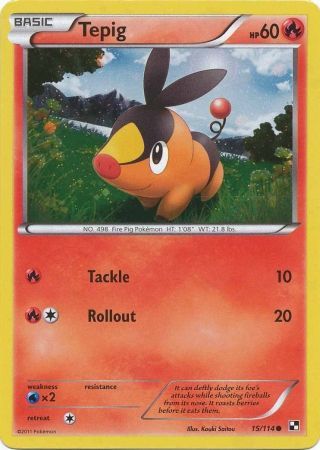 Tepig (15/114) (Cosmos Holo) [Black & White: Base Set] | Eastridge Sports Cards & Games