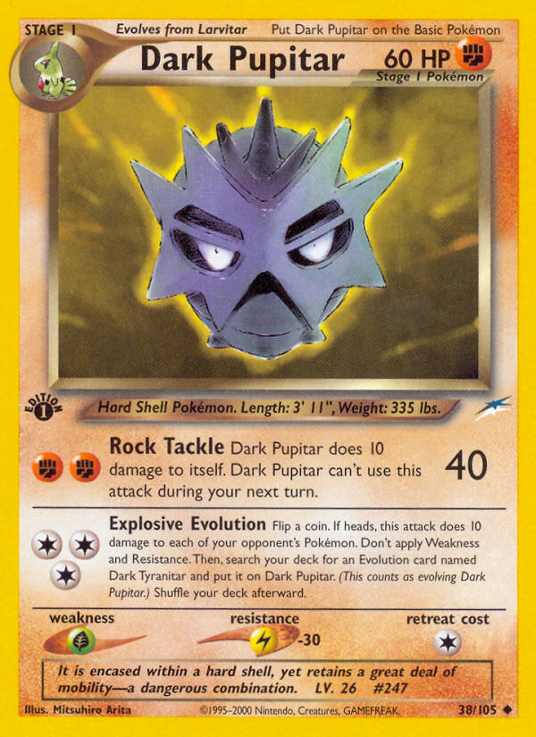 Dark Pupitar (38/105) [Neo Destiny 1st Edition] | Eastridge Sports Cards & Games