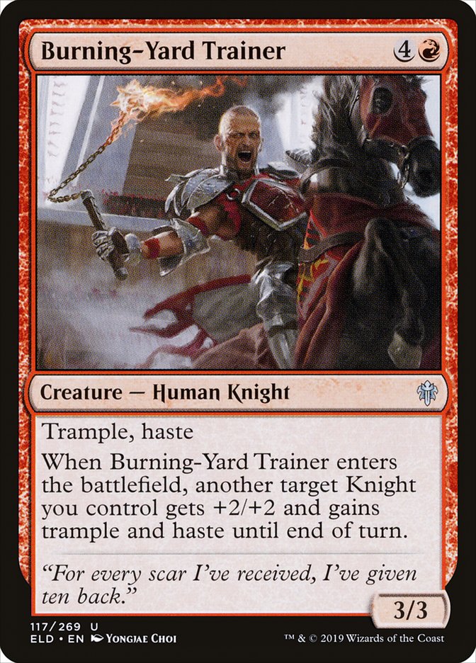 Burning-Yard Trainer [Throne of Eldraine] | Eastridge Sports Cards & Games