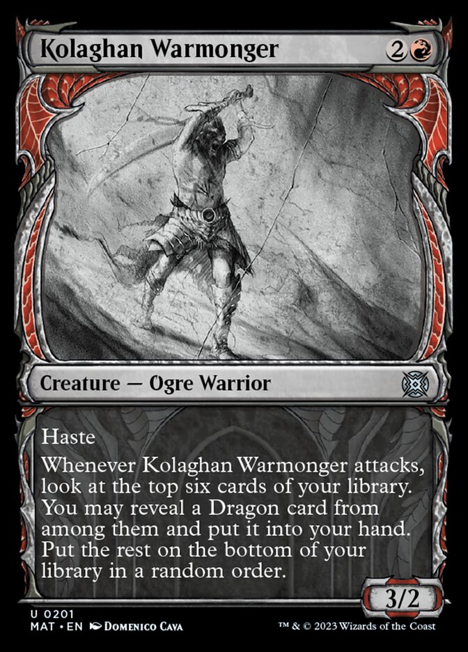 Kolaghan Warmonger (Showcase Halo Foil) [March of the Machine: The Aftermath] | Eastridge Sports Cards & Games