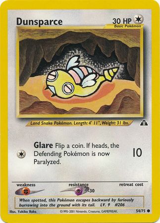 Dunsparce (54/75) [Neo Discovery Unlimited] | Eastridge Sports Cards & Games