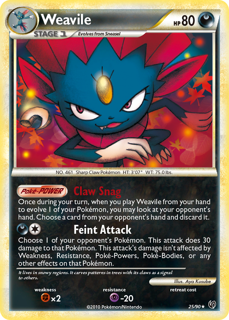 Weavile (25/90) [HeartGold & SoulSilver: Undaunted] | Eastridge Sports Cards & Games