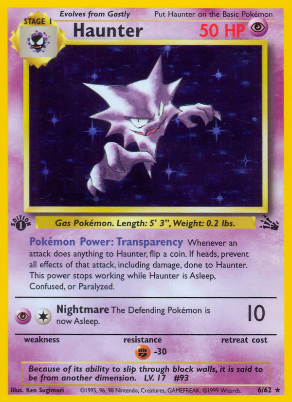 Haunter (6/62) [Fossil 1st Edition] | Eastridge Sports Cards & Games