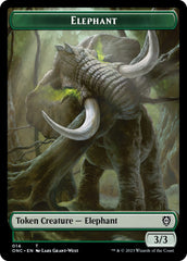 Human Soldier // Elephant Double-Sided Token [Phyrexia: All Will Be One Commander Tokens] | Eastridge Sports Cards & Games