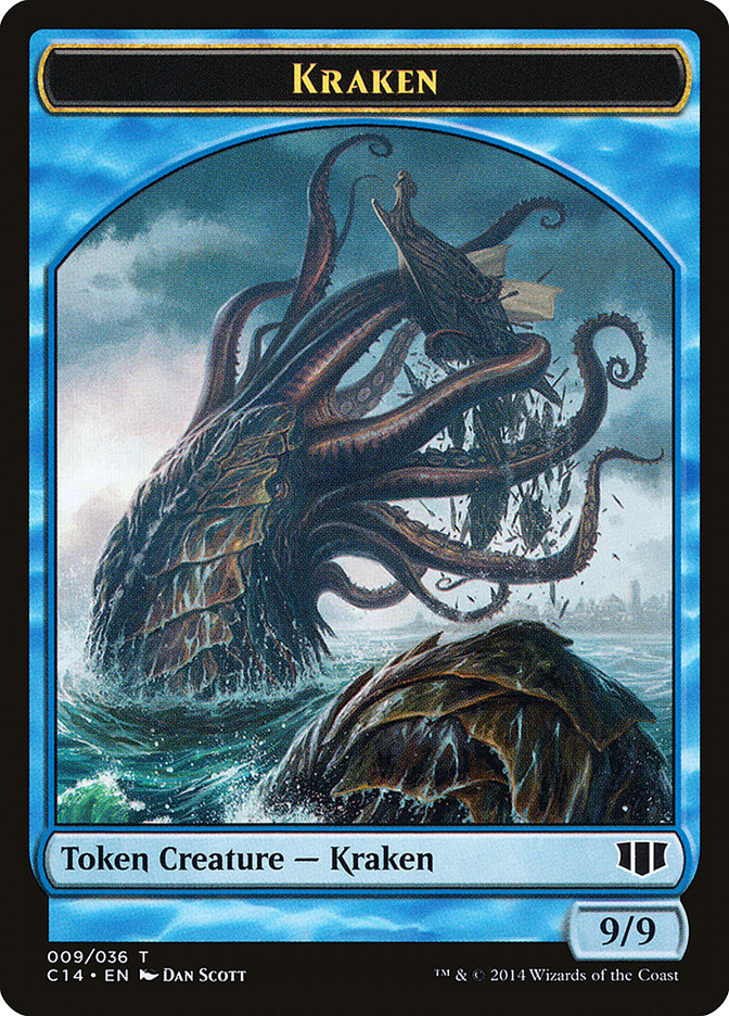 Kraken // Zombie (011/036) Double-sided Token [Commander 2014 Tokens] | Eastridge Sports Cards & Games