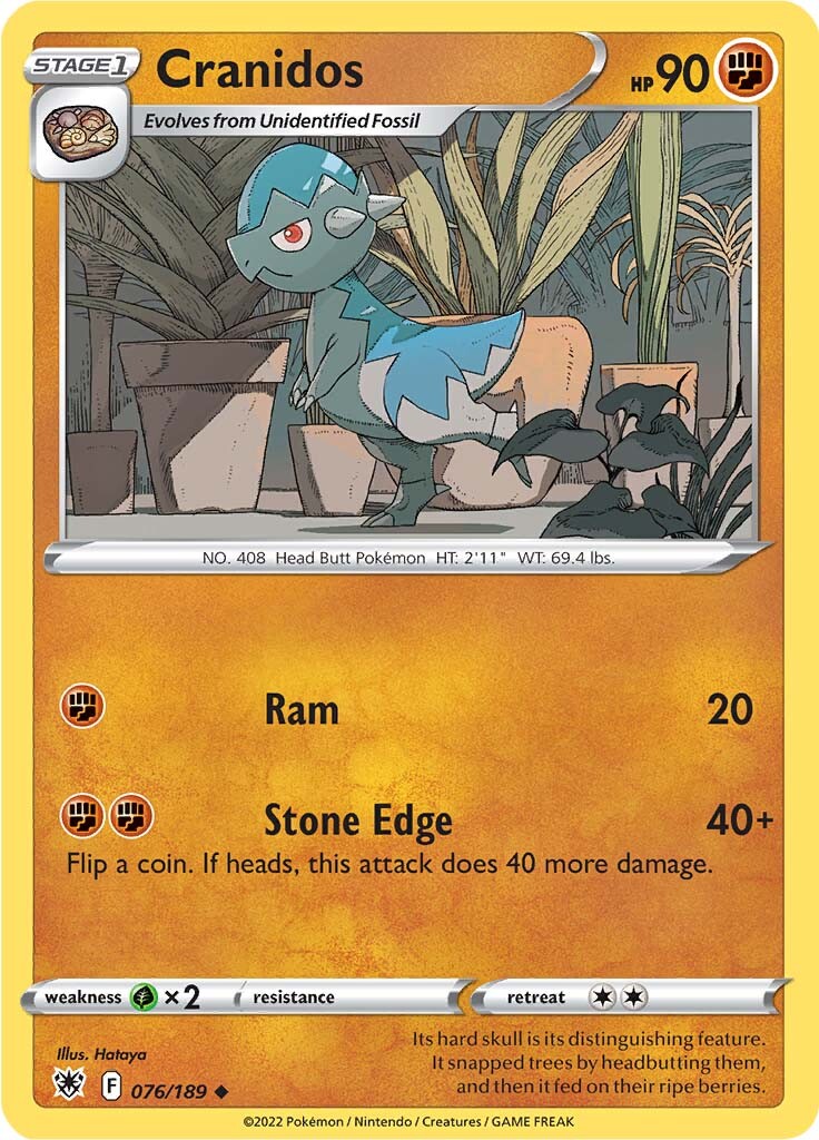 Cranidos (076/189) [Sword & Shield: Astral Radiance] | Eastridge Sports Cards & Games