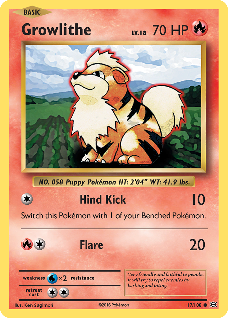 Growlithe (17/108) [XY: Evolutions] | Eastridge Sports Cards & Games