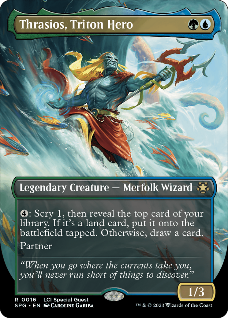 Thrasios, Triton Hero (Borderless) [The Lost Caverns of Ixalan Special Guests] | Eastridge Sports Cards & Games