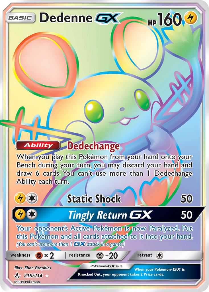 Dedenne GX (219/214) [Sun & Moon: Unbroken Bonds] | Eastridge Sports Cards & Games