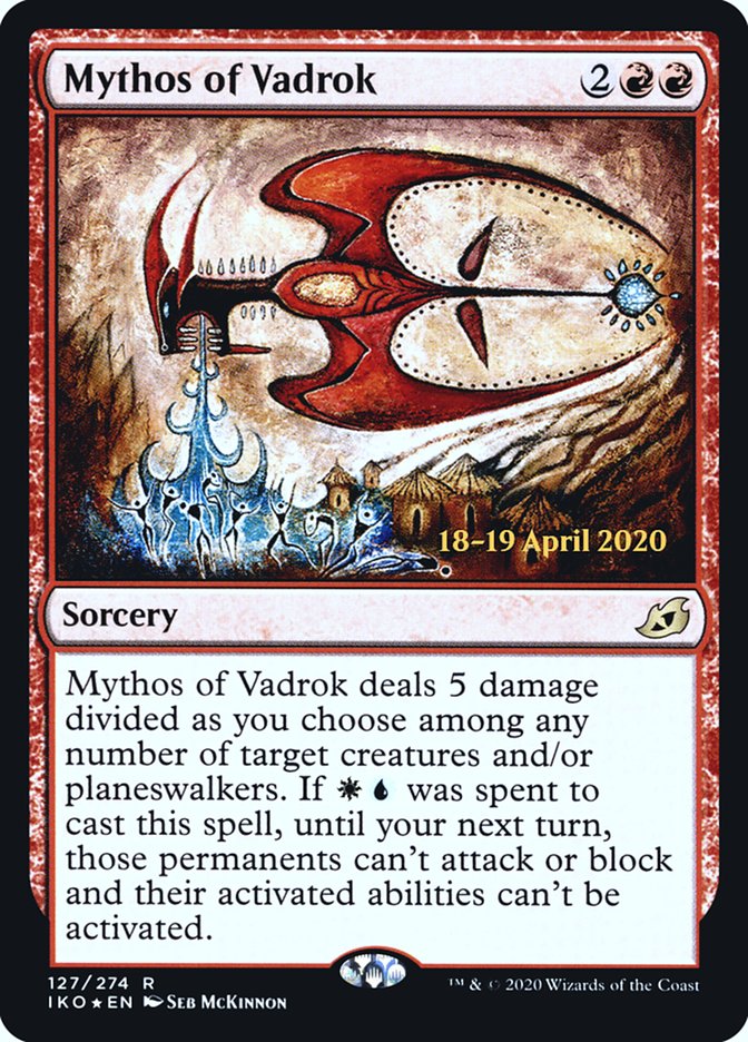 Mythos of Vadrok  [Ikoria: Lair of Behemoths Prerelease Promos] | Eastridge Sports Cards & Games