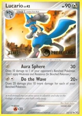 Lucario (53/127) (Staff Prerelease Promo) [Diamond & Pearl: Black Star Promos] | Eastridge Sports Cards & Games