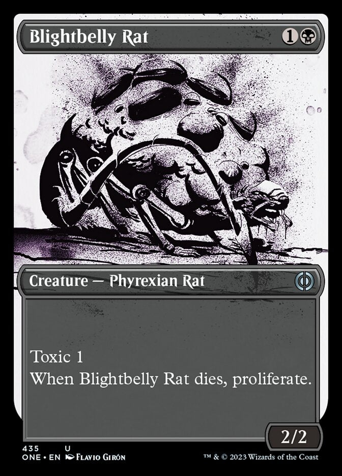 Blightbelly Rat (Showcase Ichor Step-and-Compleat Foil) [Phyrexia: All Will Be One] | Eastridge Sports Cards & Games