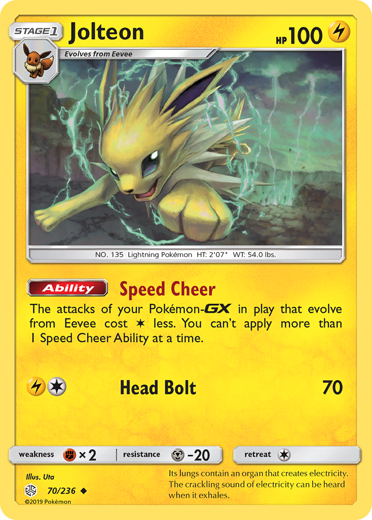 Jolteon (70/236) [Sun & Moon: Cosmic Eclipse] | Eastridge Sports Cards & Games