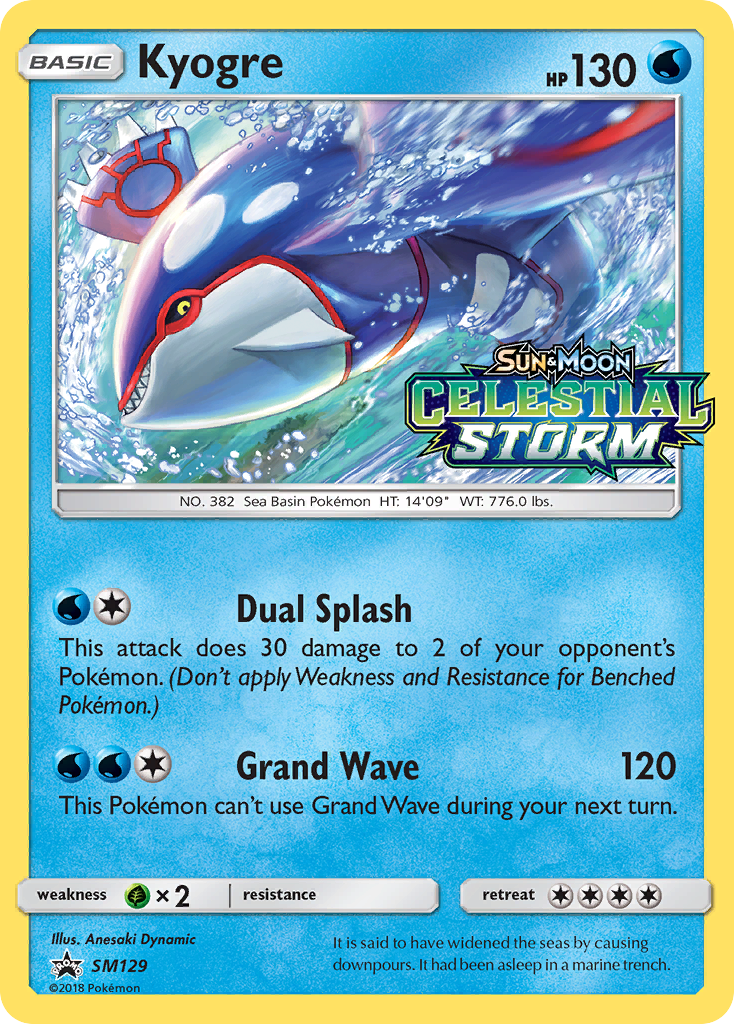 Kyogre (SM129) [Sun & Moon: Black Star Promos] | Eastridge Sports Cards & Games