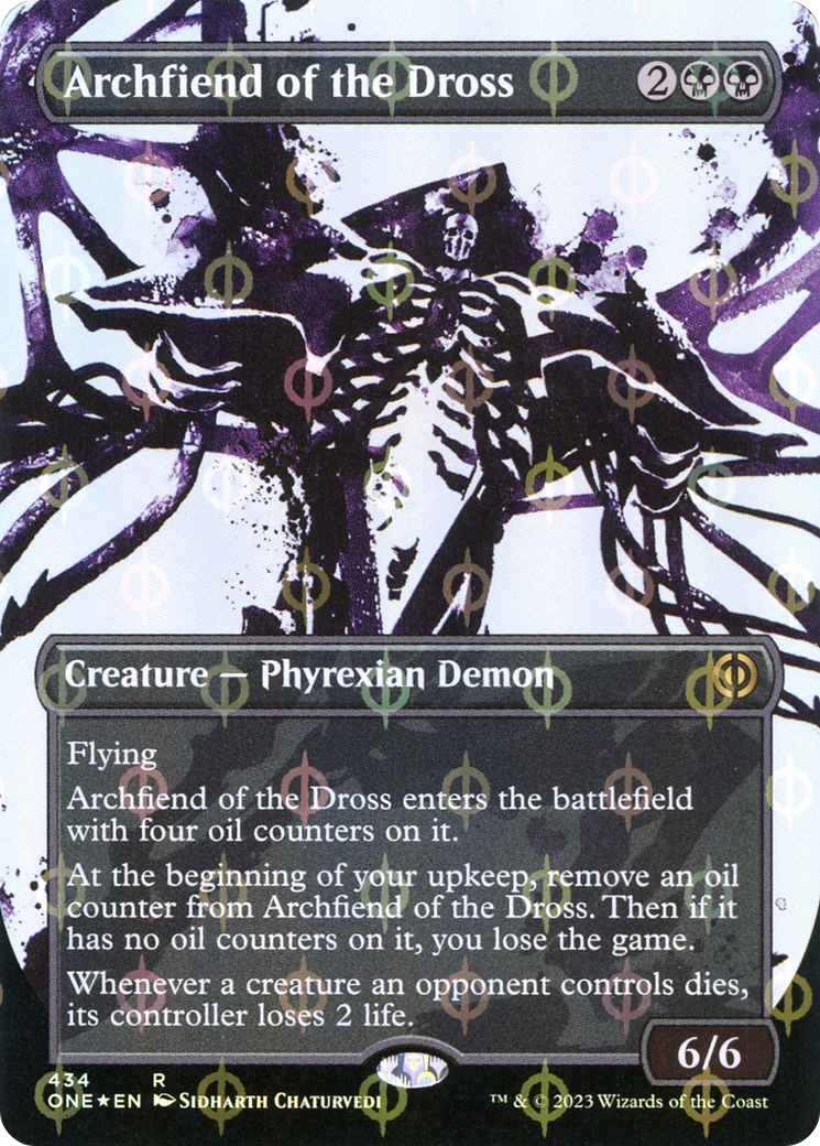 Archfiend of the Dross (Borderless Ichor Step-and-Compleat Foil) [Phyrexia: All Will Be One] | Eastridge Sports Cards & Games