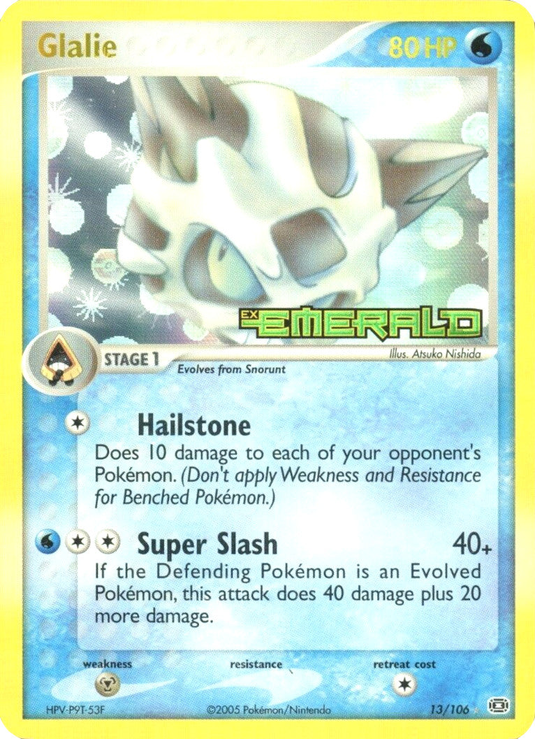 Glalie (13/106) (Stamped) [EX: Emerald] | Eastridge Sports Cards & Games