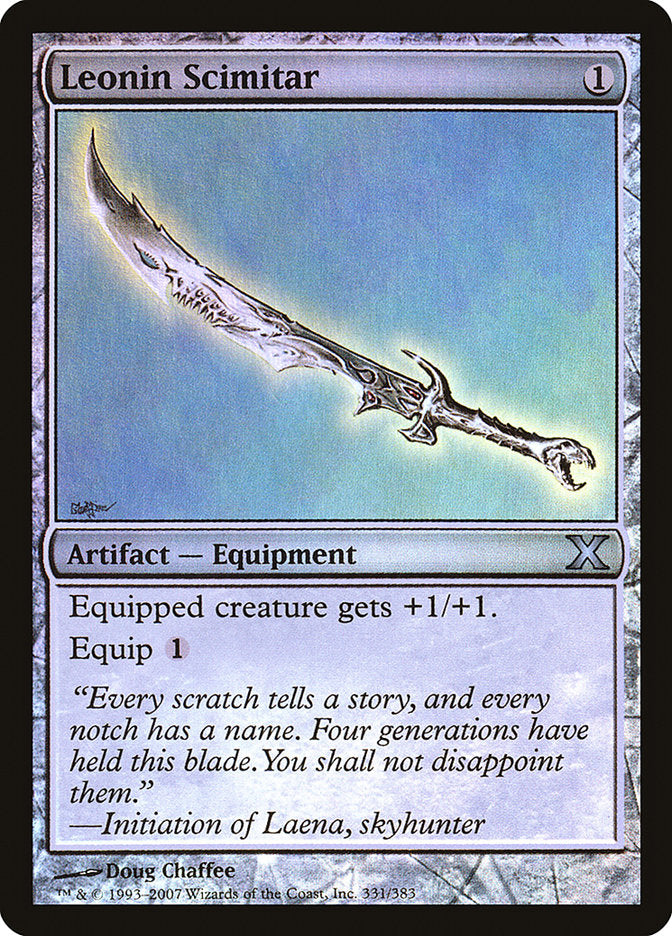 Leonin Scimitar (Premium Foil) [Tenth Edition] | Eastridge Sports Cards & Games