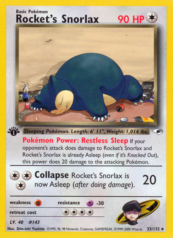 Rocket's Snorlax (33/132) [Gym Heroes 1st Edition] | Eastridge Sports Cards & Games