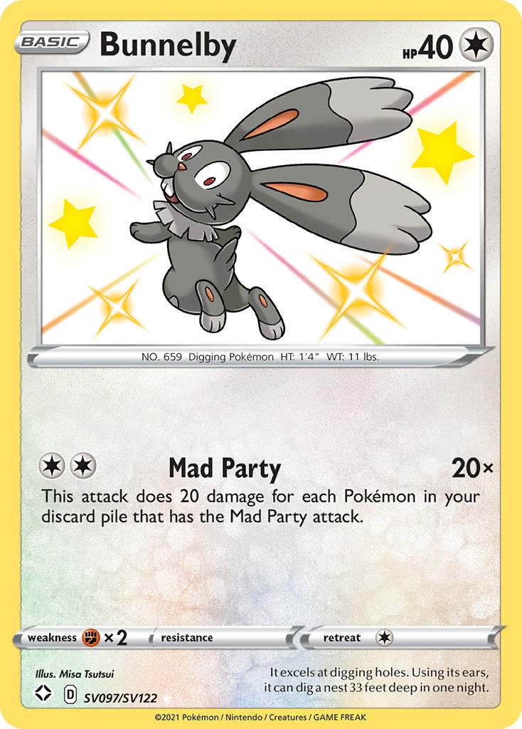 Bunnelby (SV097/SV122) [Sword & Shield: Shining Fates] | Eastridge Sports Cards & Games