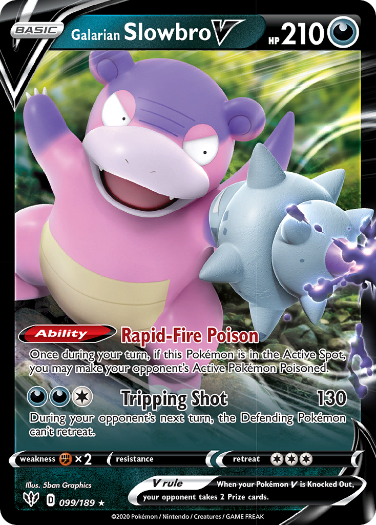 Galarian Slowbro V (099/189) [Sword & Shield: Darkness Ablaze] | Eastridge Sports Cards & Games