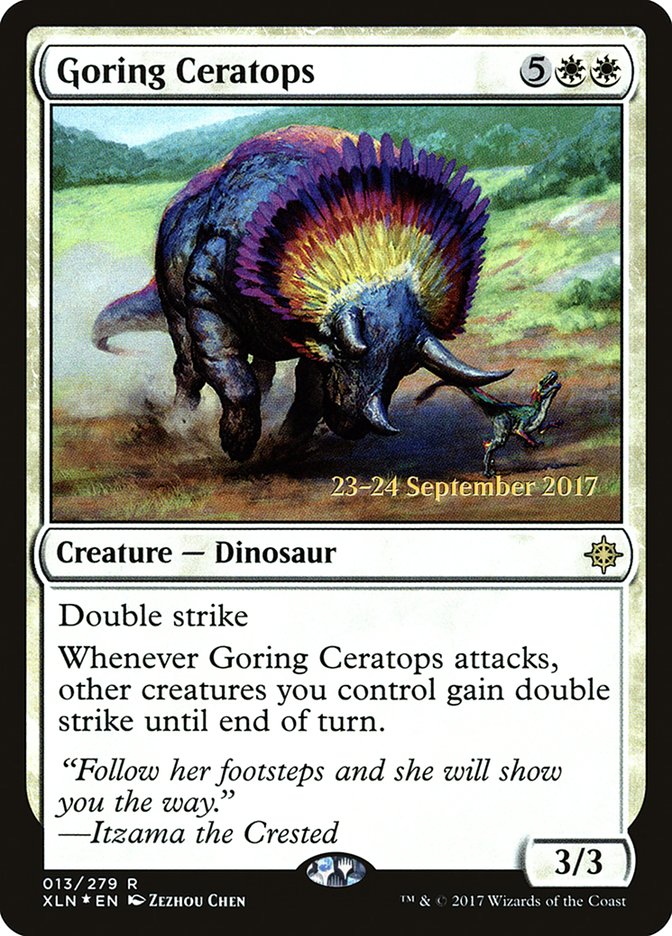 Goring Ceratops  [Ixalan Prerelease Promos] | Eastridge Sports Cards & Games