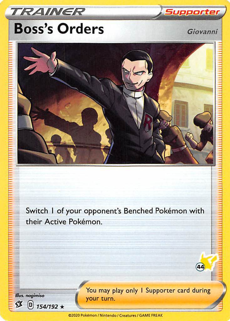 Boss's Orders (154/192) (Pikachu Stamp #44) [Battle Academy 2022] | Eastridge Sports Cards & Games