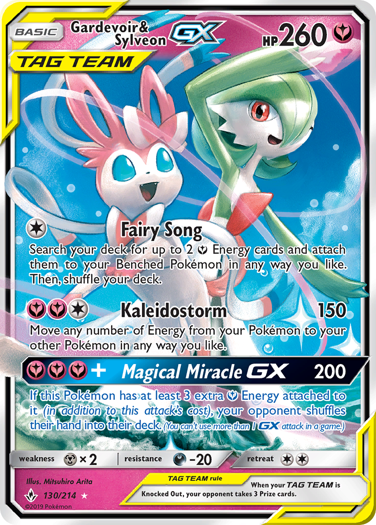 Gardevoir & Sylveon GX (130/214) [Sun & Moon: Unbroken Bonds] | Eastridge Sports Cards & Games