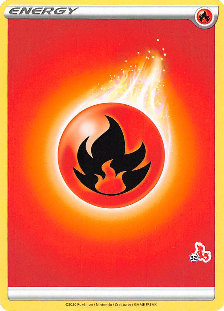 Fire Energy (Cinderace Stamp #32) [Battle Academy 2022] | Eastridge Sports Cards & Games