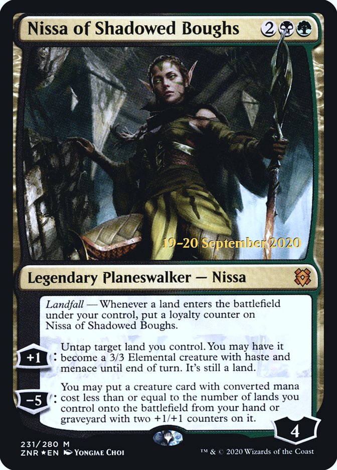 Nissa of Shadowed Boughs  [Zendikar Rising Prerelease Promos] | Eastridge Sports Cards & Games