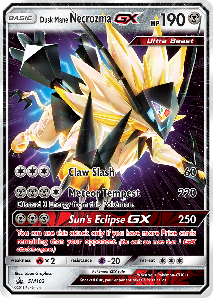 Dusk Mane Necrozma GX (SM102) [Sun & Moon: Black Star Promos] | Eastridge Sports Cards & Games