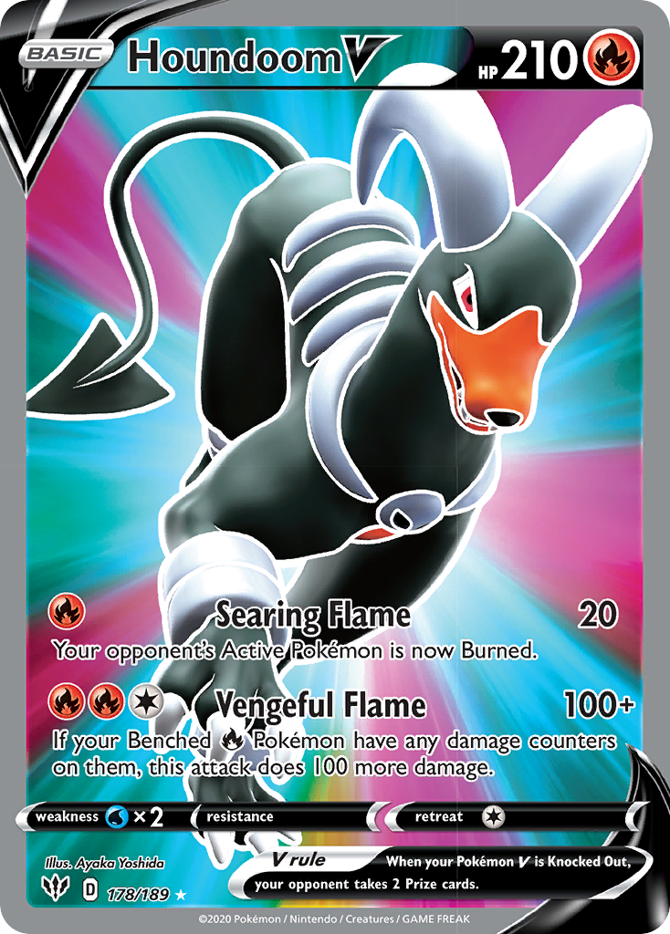 Houndoom V (178/189) [Sword & Shield: Darkness Ablaze] | Eastridge Sports Cards & Games