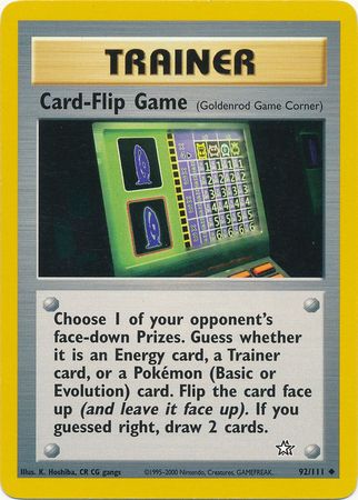 Card-Flip Game (92/111) [Neo Genesis Unlimited] | Eastridge Sports Cards & Games