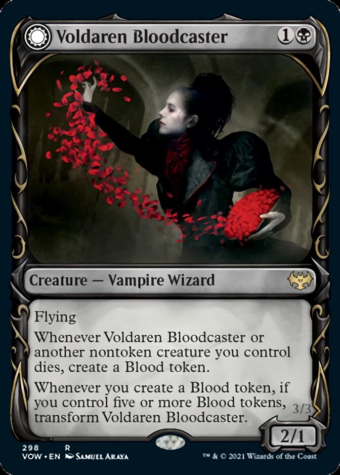 Voldaren Bloodcaster // Bloodbat Summoner (Showcase Fang Frame) [Innistrad: Crimson Vow] | Eastridge Sports Cards & Games