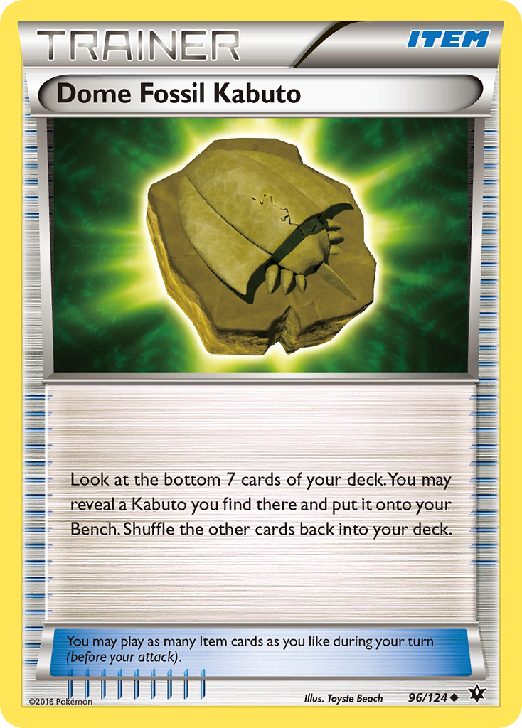 Dome Fossil Kabuto (96/124) [XY: Fates Collide] | Eastridge Sports Cards & Games