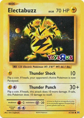 Electabuzz (41/108) (Toys R Us Promo) [XY: Evolutions] | Eastridge Sports Cards & Games