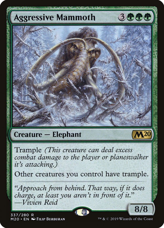 Aggressive Mammoth [Core Set 2020] | Eastridge Sports Cards & Games