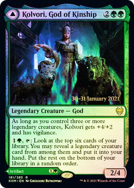 Kolvori, God of Kinship // The Ringhart Crest   [Kaldheim Prerelease Promos] | Eastridge Sports Cards & Games