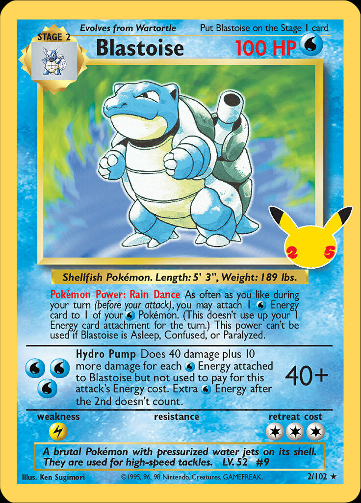 Blastoise (2/102) [Celebrations: 25th Anniversary - Classic Collection] | Eastridge Sports Cards & Games