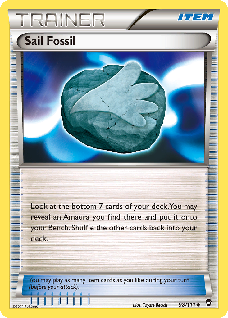 Sail Fossil (98/111) [XY: Furious Fists] | Eastridge Sports Cards & Games