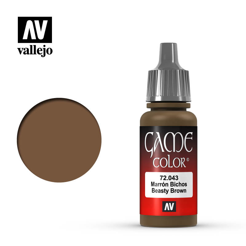 VALLEJO GAME COLOR: BEASTY BROWN (17ML) | Eastridge Sports Cards & Games