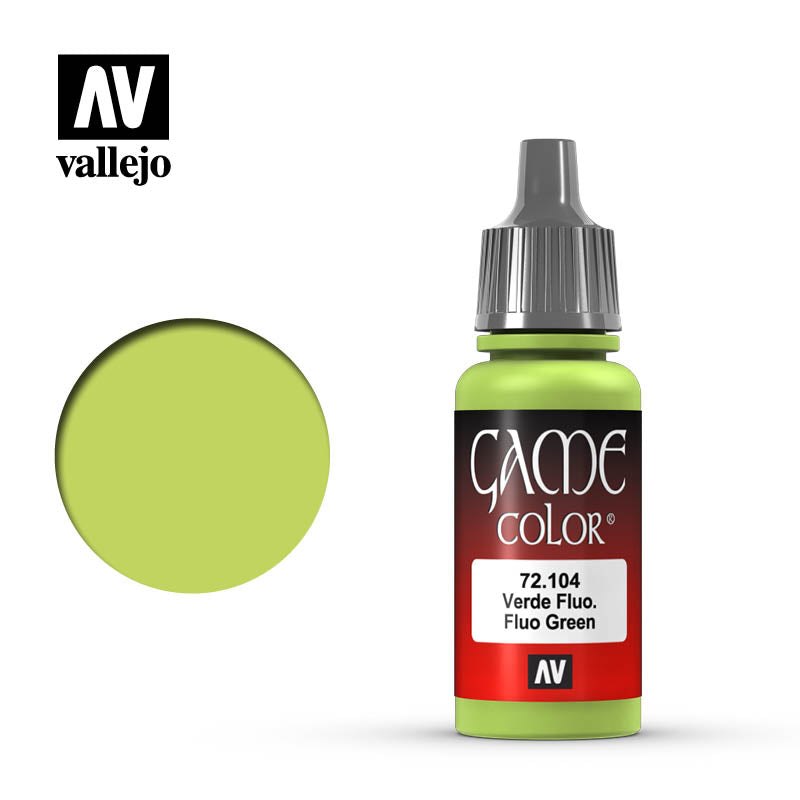VALLEJO GAME COLOR: Fluorescent Green (17ML) | Eastridge Sports Cards & Games