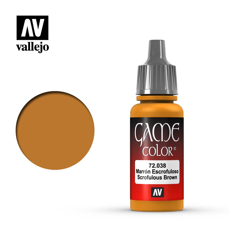 VALLEJO GAME COLOR: SCROFULOUS BROWN (17ML) | Eastridge Sports Cards & Games