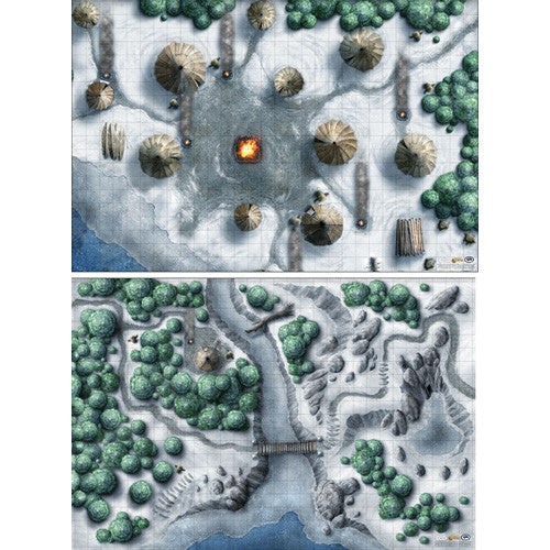 D&D Game Mat Set - Icewind Dale (2 - 20"x30") | Eastridge Sports Cards & Games