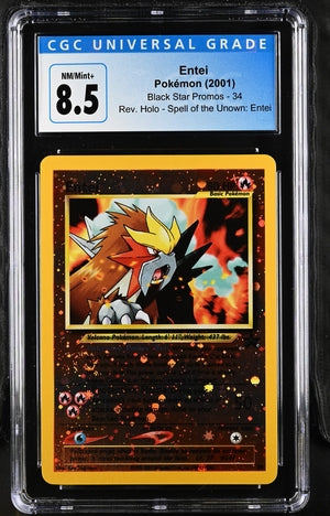 2001 Pokemon Spell of the Unown: Entei Black Star Promos #34 Enteil (Reverse Holo) CSG 8.5 | Eastridge Sports Cards & Games